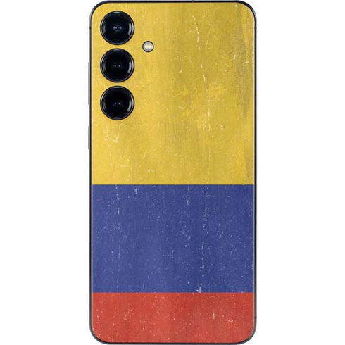 Colombia Flag Distressed Galaxy S25 Skin
